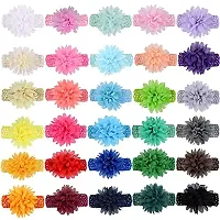 Belicia 6 Colors Baby Girls Headbands 4 Chiffon Flower Soft Stretchy Hair Band Hair Accessories for Baby Girls Toddler Infants Newborns-thumb1