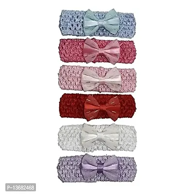 BELICIA Girl's Rubber Fancy Born Baby Cute Hairbands (Colour May Vary) - Set of 12 Pieces-thumb3