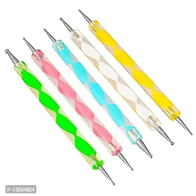 Belicia 5 pc 2 Way Dotting Pen Tool Nail Art Tip Dot Paint Manicure kit