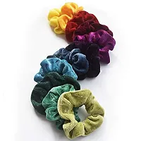 Belicia Hair Scrunchies Velvet Elastic Hair Bands Scrunchy Hair Ties Ropes Scrunchie for Women and Girls (Pack of 12) - Multicolor-thumb3