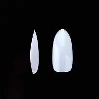 Nails Tips 100pcs Press on Nails Natural Full Cover Acrylic Nails Round False Nails Soak Off Nail Tips 10 Sizes Fake Nails for Nail Art A-04-thumb4