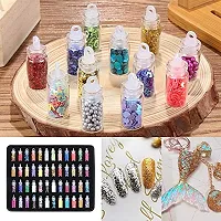 Belicia 48 Bottles/Box DIY Nail Resin Glitter Sequins Crystal UV Epoxy Jewelry Making Mold Filler 3D Nail Art Tips Decoration(Multicolors)-thumb3