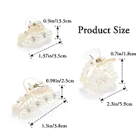 BELICIA ?Pearl Hair Clips White Hair Claw Clamps Crystal Hair Claw Clip Non Slip Clips Styling Hair Accessories for Women and Girls (Pack of 3)-thumb4