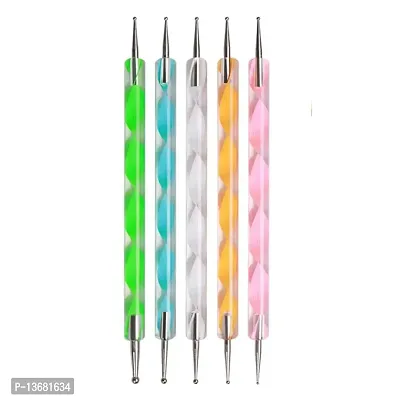 2 Way Dotting Pen Tool Nail Art Tip Dot Paint Manicure Kit (5pc)