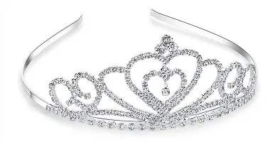 Belicia Rhinestone Crystal Tiara-Wedding Bridal Prom Birthday Pegeant Prinecess Crown (Heart）-thumb1