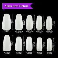 Natural Coffin Fake Nails - 100pcs Ballerina Acrylic Nails Full Cover Ballet Shape Artificial False Nail Tips 10 Sizes-thumb4