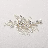 BELICIA Handmade Silver Bridal Hair Comb Clip for Wedding Hair Accessories for Brides,Wedding Hair Pieces for Brides Women-thumb4