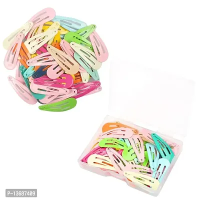 BELICIA 10 Pack Multicolor 1.2 Inch Small Barrettes Kids Metal Snap Hair Clips Accessories