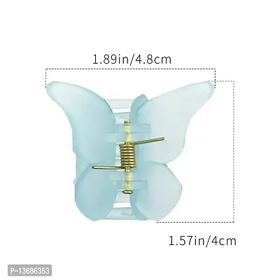 BELICIA 6 PACK Butterfly Hair Claw Clips Matte Butterfly Hair Jaw Clips Hair Clamps Jaw Clips for Thick Hair Hair Accessories for Women and Girls-thumb2