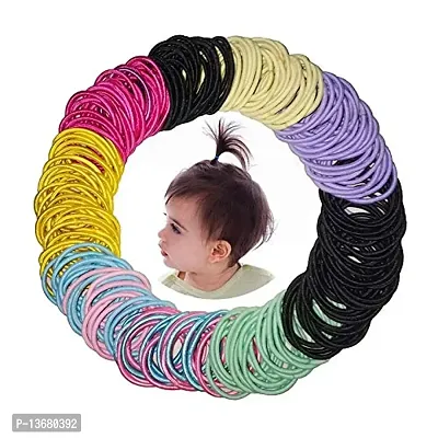 100 Pcs Baby Girls Hair Ties - Small Size Elastic Hair Ties for Baby Girls Infants Toddlers Multicolor Hair Bands Elastic Ponytail Holder