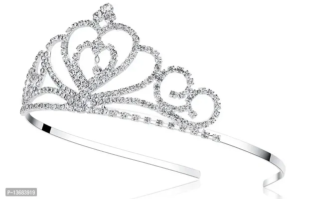 Belicia Rhinestone Crystal Tiara-Wedding Bridal Prom Birthday Pegeant Prinecess Crown (Heart）-thumb3