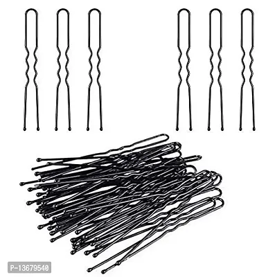 Belicia ?100PCS Black Metal U-Shape Bobby Pins Curved Bun Hair Clip,Special Hair Pin Of The Studio for Girls Women and Hairdressing Salon,Is Used To Add Coarse Fixed Tool