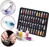 Belicia 48 Bottles/Box DIY Nail Resin Glitter Sequins Crystal UV Epoxy Jewelry Making Mold Filler 3D Nail Art Tips Decoration(Multicolors)-thumb2