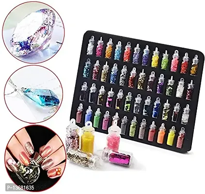 Belicia 48 Bottles/Box DIY Nail Resin Glitter Sequins Crystal UV Epoxy Jewelry Making Mold Filler 3D Nail Art Tips Decoration(Multicolors)-thumb3