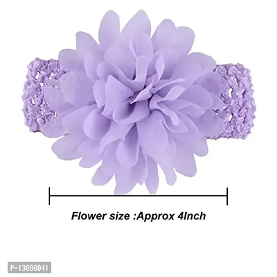 Belicia 6 Colors Baby Girls Headbands 4 Chiffon Flower Soft Stretchy Hair Band Hair Accessories for Baby Girls Toddler Infants Newborns-thumb3