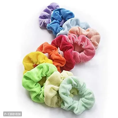 Belicia Hair Scrunchies Velvet Elastic Hair Bands Scrunchy Hair Ties Ropes Scrunchie for Women and Girls (Pack of 12) - Multicolor-thumb3