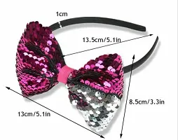 Girls Headband with Sequin Bows for Girls,Glitter Bows Hairband for Baby Girls-thumb2