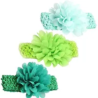 BELICIA Multicolour Elastic Fabric Hairband for Baby Girls -Set of 3-thumb2