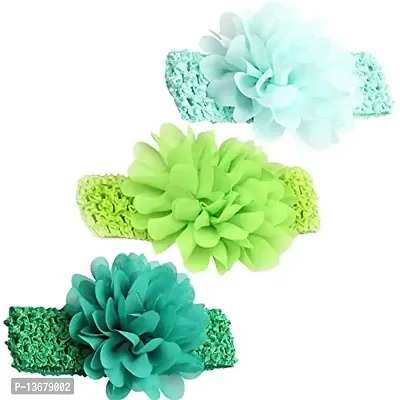 BELICIA Multicolour Elastic Fabric Hairband for Baby Girls -Set of 3-thumb3