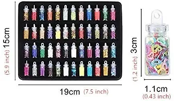 Belicia 48 Bottles/Box DIY Nail Resin Glitter Sequins Crystal UV Epoxy Jewelry Making Mold Filler 3D Nail Art Tips Decoration(Multicolors)-thumb1