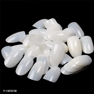 Fake Nails Oval Nails False Round Nails Full Cover Artificial Press On Nails Natural 100pcs 10 Sizes With Box-thumb5