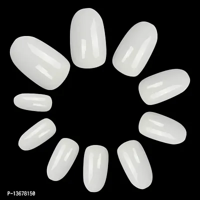 Fake Nails Oval Nails False Round Nails Full Cover Artificial Press On Nails Natural 100pcs 10 Sizes With Box-thumb3