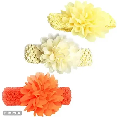 BELICIA Multicolour Elastic Fabric Hairband for Baby Girls -Set of 3