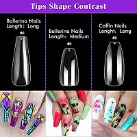 Clear Coffin Acrylic Nails 100pcs Full Cover Ballerina Nails Tips Ballet Shaped Artificial False Nails 10 Sizes-thumb3