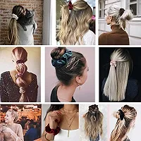 Belicia Hair Scrunchies Velvet Elastic Hair Bands Scrunchy Hair Ties Ropes Scrunchie for Women and Girls (Pack of 12) - Multicolor-thumb4