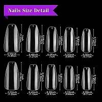 Clear Coffin Acrylic Nails 100pcs Full Cover Ballerina Nails Tips Ballet Shaped Artificial False Nails 10 Sizes-thumb4