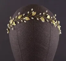 BELICIA Wedding Bridal Vintage Leaf Headband Headpiece Tiara Bride Hair Accessories (gold)-thumb3