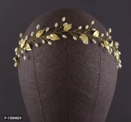 BELICIA Wedding Bridal Vintage Leaf Headband Headpiece Tiara Bride Hair Accessories (gold)-thumb4