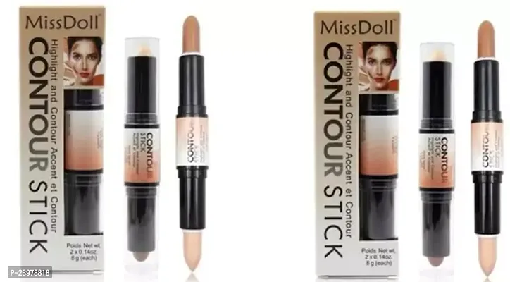 Foundion Oil-control Highlight  Contour Stick Makeup Smooth Double-End Concealer pack of 2