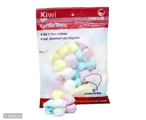 CONTAIN 50 COTTON MULTICOLOUR BALLS | NATURAL COLOR I NON WASHABLE |100% PURE COTTON I SOFT I ABSORBENT  HYGIENIC | IDEAL FOR ALL YOUR BABYCARE, SKINCARE  FAMILY NEEDS | COTTON BALLS AREA NATURAL 