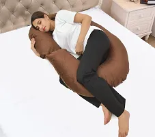 Comfortable Brown Cotton Pregnancy Pillow For Women-thumb1