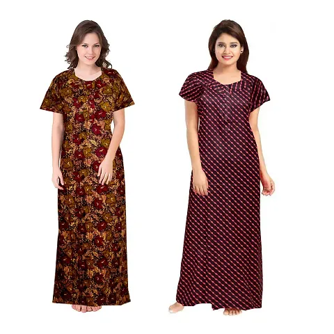 Comfortable Maxi Gown For Women Pack Of 2