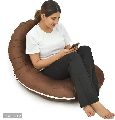 Comfortable Brown Cotton Pregnancy Pillow For Women-thumb0