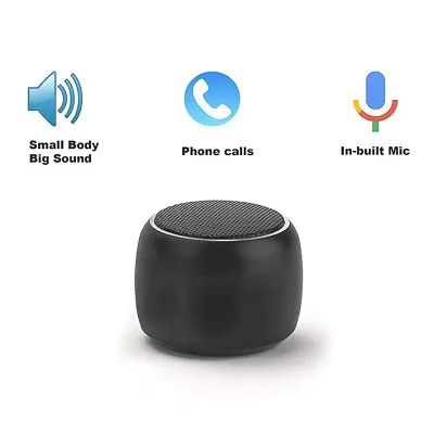 Mini Boost 3 Watt Wireless Bluetooth Portable Speaker (Black)