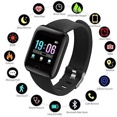 Id116 Bluetooth Smartwatch Fitness Band For Boys Girls Men Women Kids Sports Gym Watch For All Smart Ph