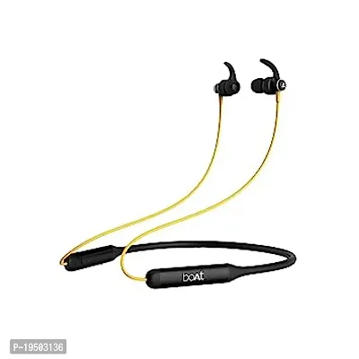 boAt Rockerz 335 Bluetooth in Ear Neckband with Qualcomm aptX  CVC, Upto 30 Hours Playback, ASAP Charge, Signature Sound, IPX5 and BTv5.0(Yellow)