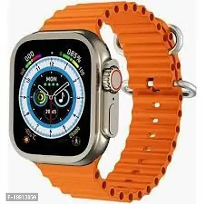 Latest i8 pro max smartwatch SuperNova 1.99 HD T800 Ultra BT calling Smartwatch Smartwatch  (Orange Strap, Free)-thumb0