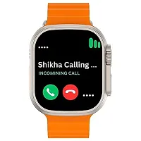 I8 Ultra Latest Bluetooth Calling Series 8 AMOLED High Resolution with All Sports Features  Health Tracker,Wireless Charging Battery, Bluetooth Unisex Smart Watch Ultra I-8 Orange-thumb4
