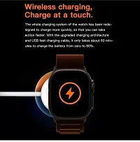 I8 Ultra Latest Bluetooth Calling Series 8 Amoled High Resolution With All Sports Features Health Tracker Wireless Charging Battery Bluetooth Unisex Smart Watch Ultra I 8 Black-thumb1