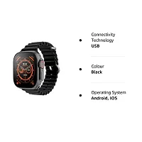 I8 Ultra Latest Bluetooth Calling Series 8 Amoled High Resolution With All Sports Features Health Tracker Wireless Charging Battery Bluetooth Unisex Smart Watch Ultra I 8 Black-thumb3