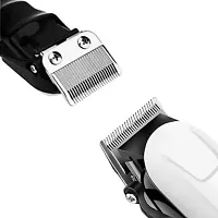 Kemei KM-809A Professional Rechargeable and Cordless Hair Clipper Trimmer 120 min Runtime 4 Length Settings  (White)-thumb1