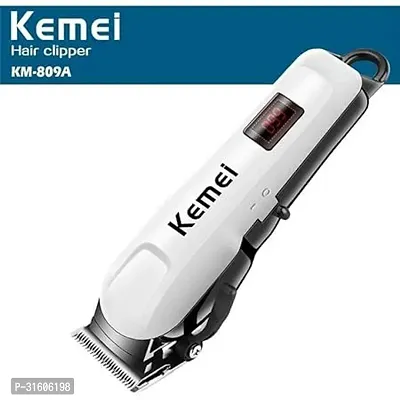 Kemei KM - 809A PROFESSIONAL TRIMMER with 240min Runtime. Trimmer 120 min Runtime 4 Length Settings  (White)-thumb0