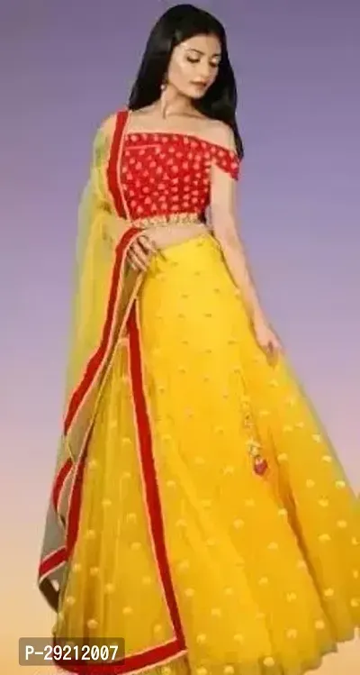 Latest New Heavy Embroidery Work  Net Lehenga With Heavy Work Blouse