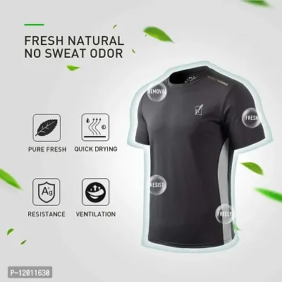 Workout Running Shirts Athletic Gym Tops Quick-Dry Moisture Wicking Anti-Odor Breathable Tee Crew Neck Half Sleeve T-Shirts Outdoor Sportswear-thumb0