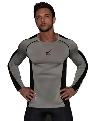 Workout Running Shirts Athletic Gym Tops Quick-Dry Moisture Wicking Anti-Odor Breathable Tee Crew Neck Full Sleeve T-Shirts Outdoor Sportswear