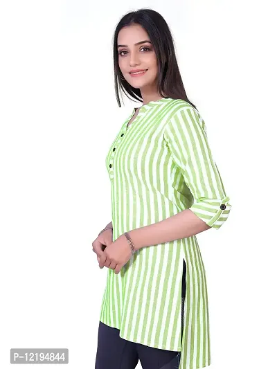 ZAGIRA Women's Straight Solid High Low Cotton Single Kurti